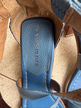 Donald J. Pliner Women's Blue Leather Strappy Sandals